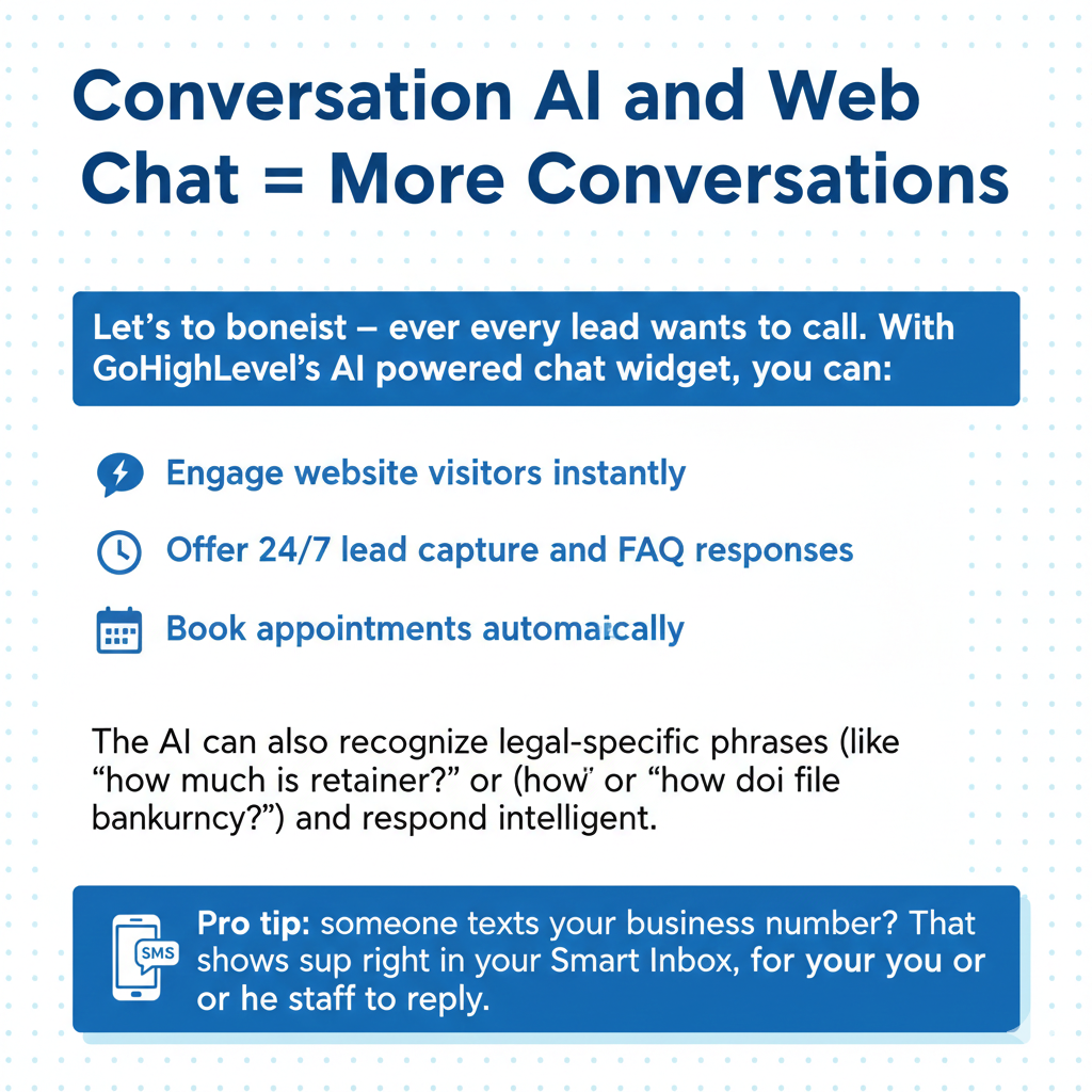 See how legal professionals streamline client intake and automate follow-ups with GoHighLevel.
